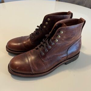 J.Crew Kenton Leather Cap-Toe Boots